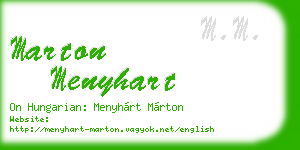 marton menyhart business card